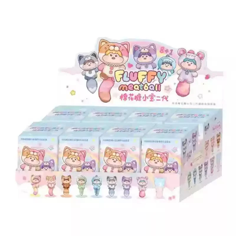 original fluffy meatball 2 generation blind box cotton candy may chan series vinyl toys ornaments mystery box christmas gift