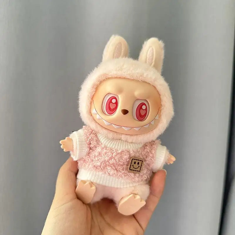 mini plush doll's clothes outfit accessories for korea kpop exo labubu v1 v2 idol dolls goose dinosaur macaron clothing gift