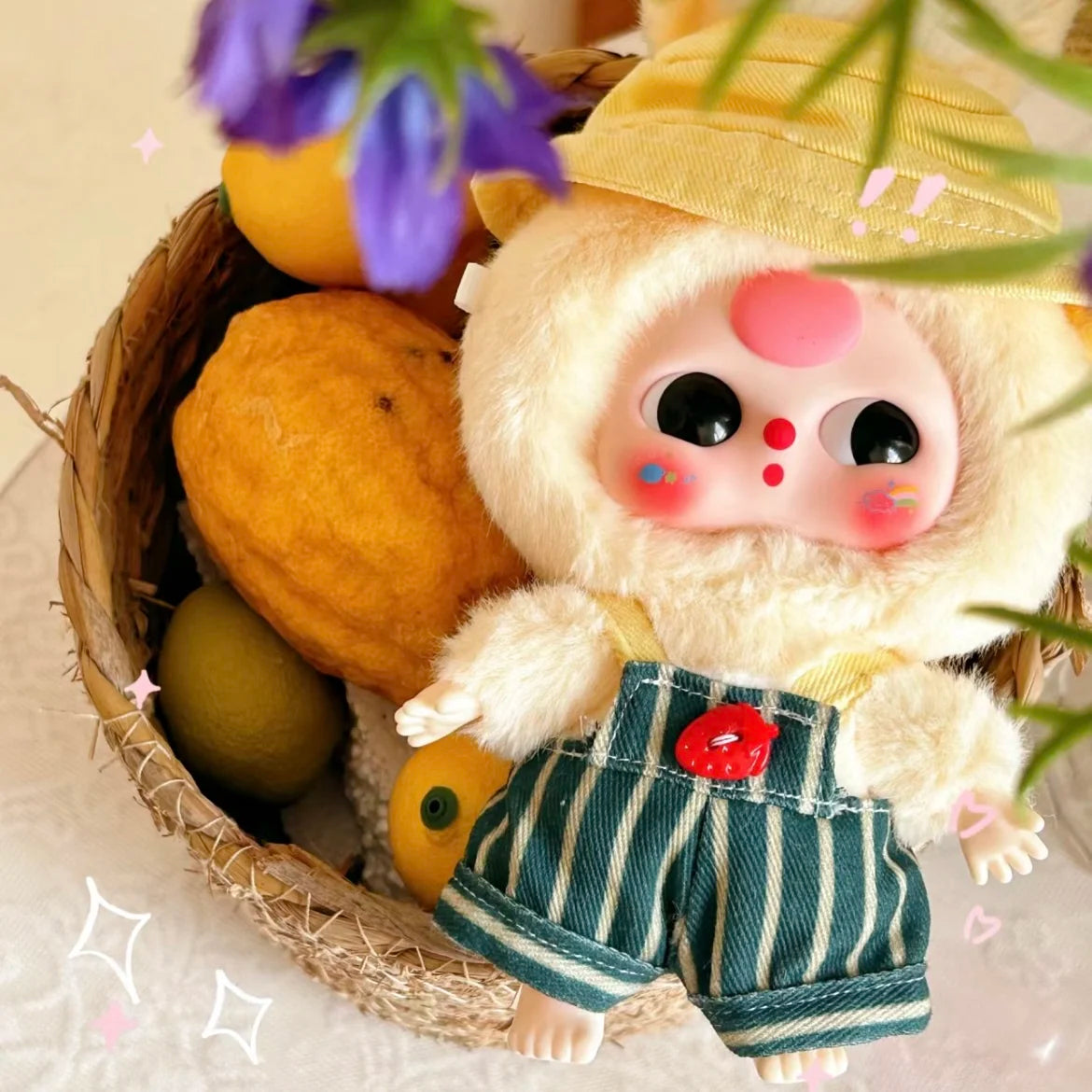 genuine baby three macaron little rabbit series plush mystery box tide play backpack pendant doll blind box girl christmas gift