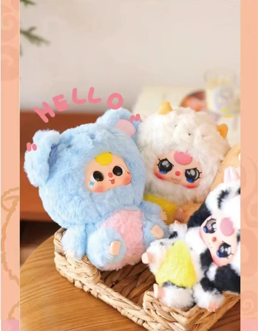 baby three 12 chinese zodiac series  blind box toys mystery box cajas misteriosas anime figures kawaii dolls for girls gift toys