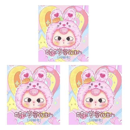 Genuine Baby Three Vinyl Blind Box Take Me Out Series Cartoon Zipper Bag Plush Girl Bag Christmas Birthday Gift Dolls In Stock