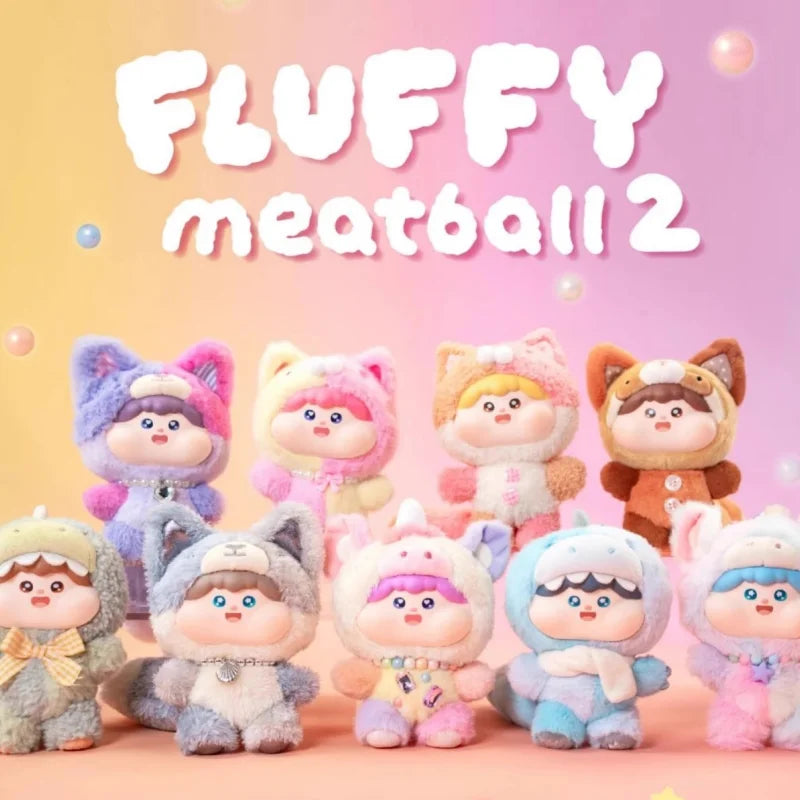 original fluffy meatball 2 generation blind box cotton candy may chan series vinyl toys ornaments mystery box christmas gift