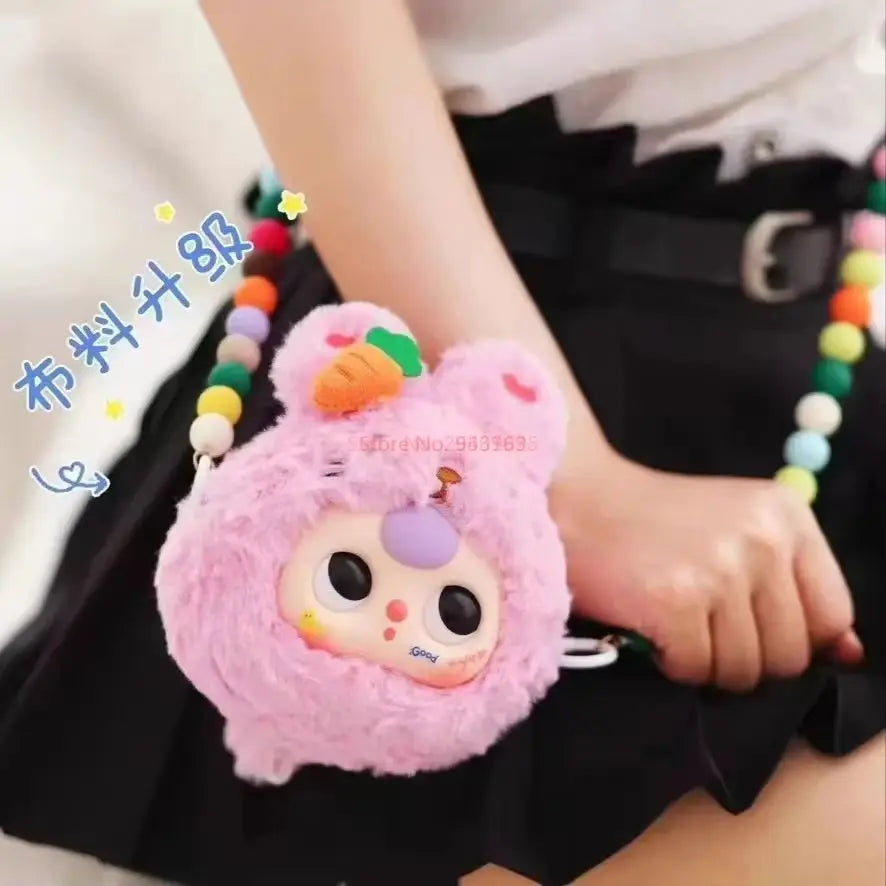 genuine baby three vinyl blind box take me out series cartoon zipper bag plush girl bag christmas birthday gift dolls in stock